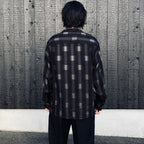 OMBRE CHECK OPEN COLLAR SHIRT L/S ( TYPE-2 ) #GRAY [26FW-WMS-OC02]