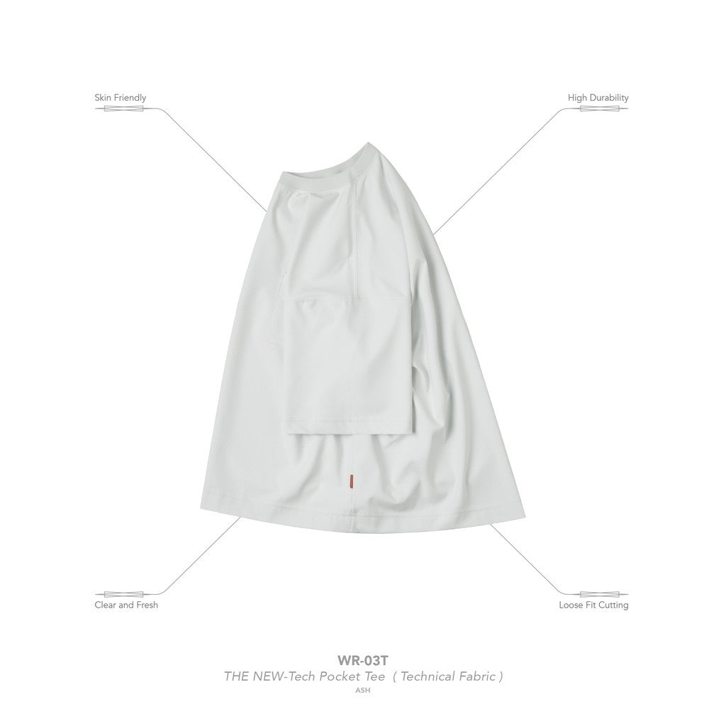 "WR-03T" 全新科技口袋T卹（科技布料）#ASH [GOOPI-25SS-MAY-01]