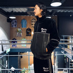 天鵝絨運動外套#黑色 [23FW-WMO-TJ02]