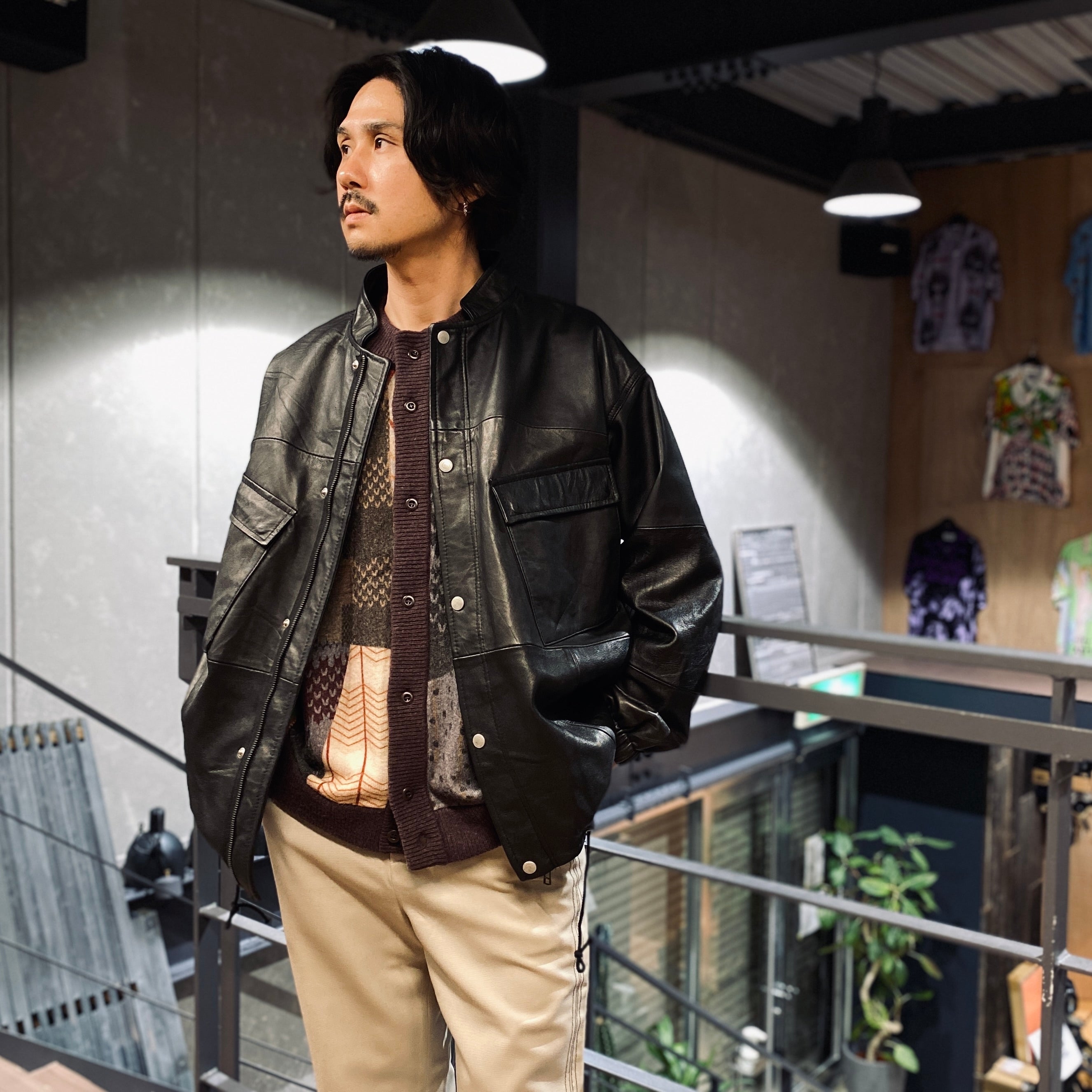 CP 皮夾克 #黑 [J2303003]