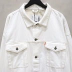 LABEL LOGO DENIM JACKET #WHITE [FW24-JK07]