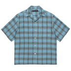 OMBRE CHECK OPEN COLLAR SHIRT S/S ( TYPE-3 ) #BLUE [26SS-WMS-OC14]