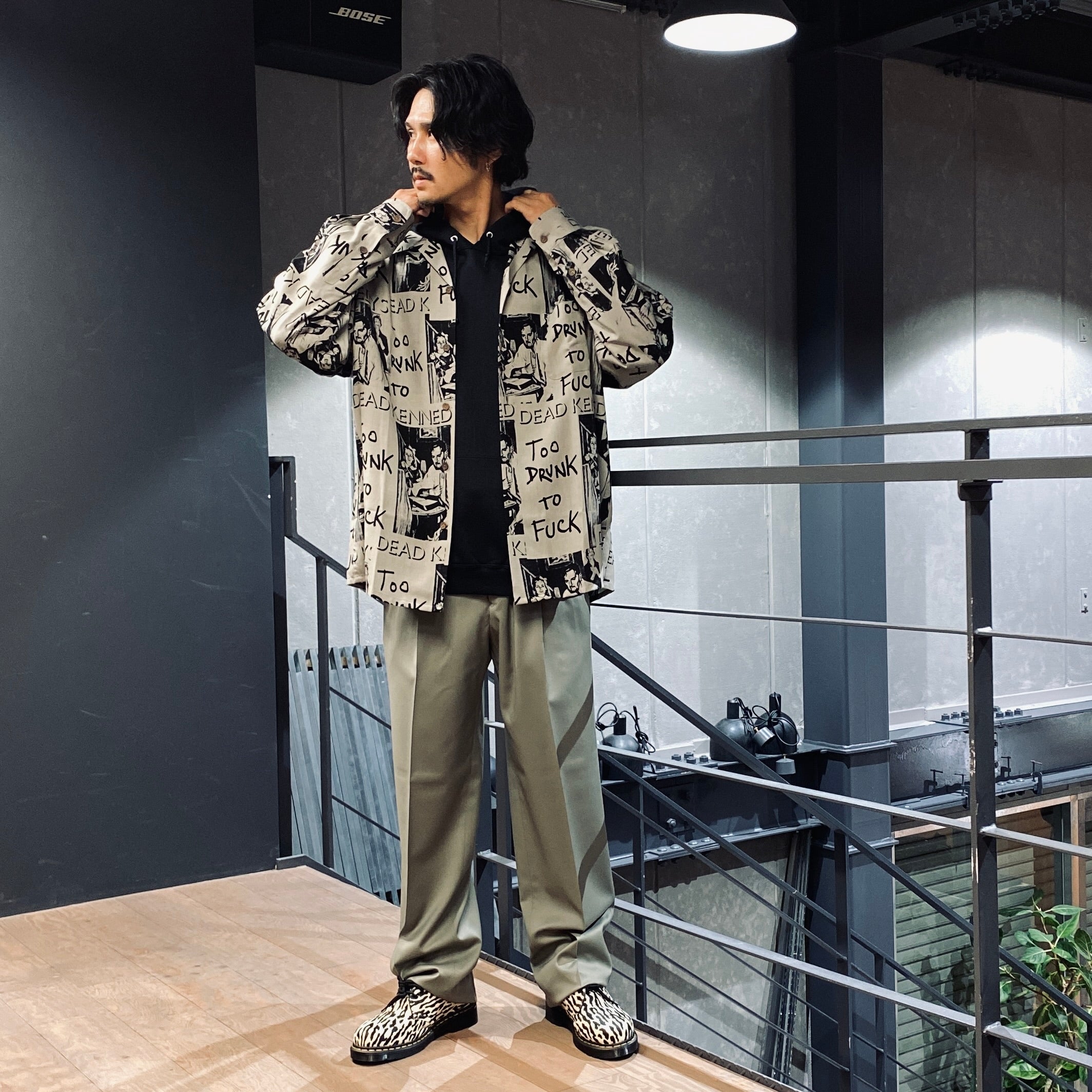 DEAD KENNEDYS | HAWAIIAN SHIRT L/S -TYPE 2- #GRAY [DEADKENNEDYS-WM-HI02]