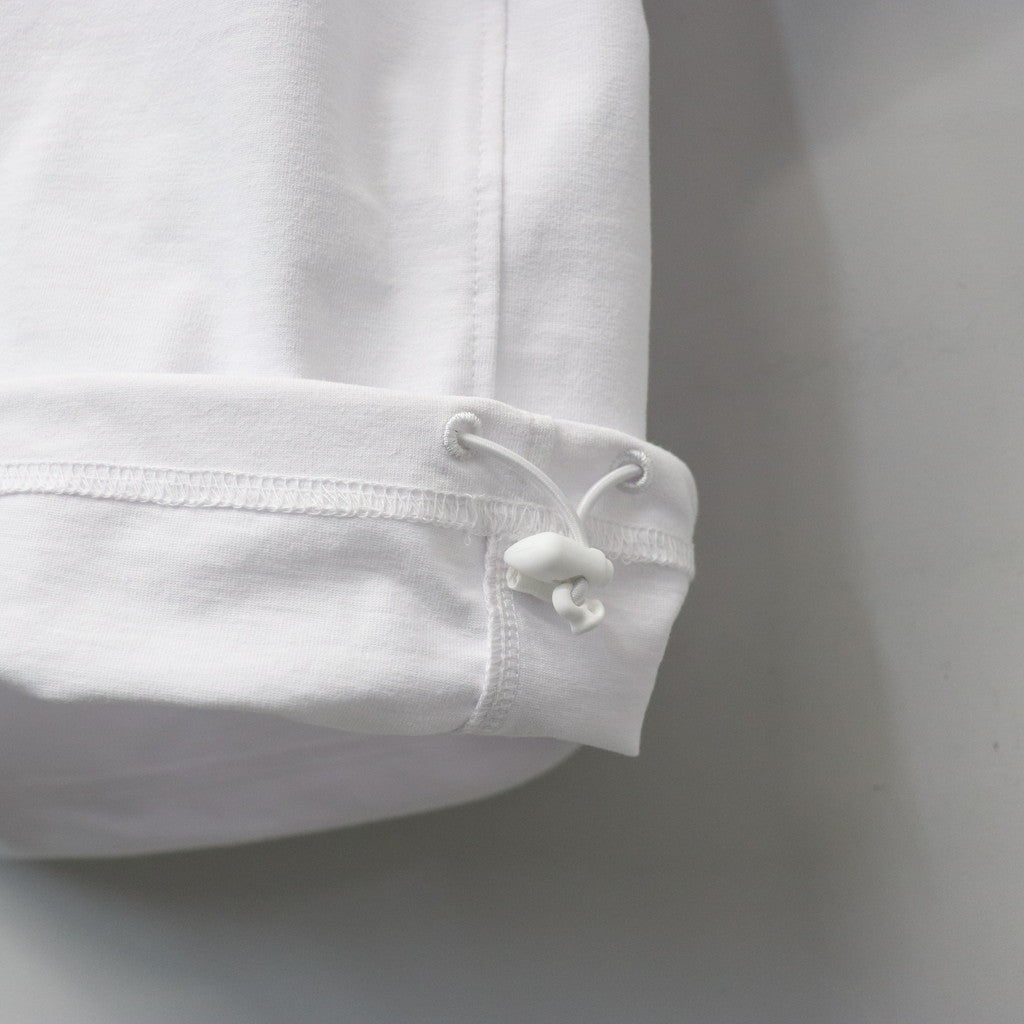 TECH DRAWSTRING S/S TEE #WHITE [BE-35026]
