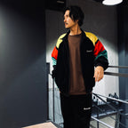 VELVETEEN TRACK JACKET #BLACK/GREEN [23FW-WMO-TJ06]