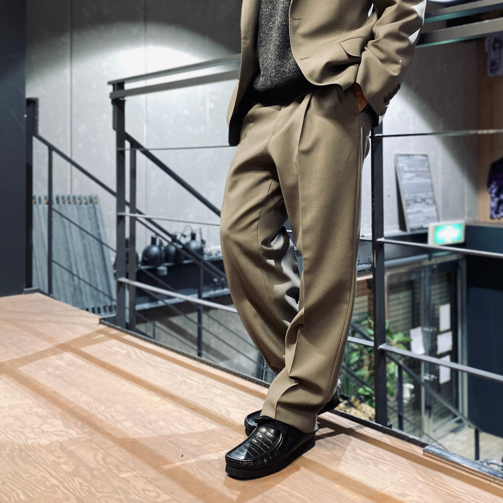 PLEATED TROUSERS -TYPE 2- #GRAY [23FW-WMP-TR05]