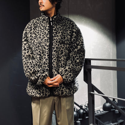 REVERSIBLE LEOPARD BOA JACKET #GRAY [23FW-WMO-OD06]