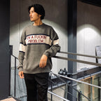 我他媽的問題圓領針織衫 #灰色 [SC2320-KN11]