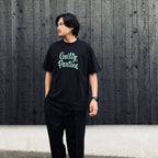WASHED HEAVY WEIGHT CREW NECK T-SHIRT ( TYPE-14 ) #BLACK / GREEN [26FW-WMT-WT17]