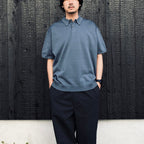TECH KNIT POLO S/S #SMOKE BLUE [BE-43026]