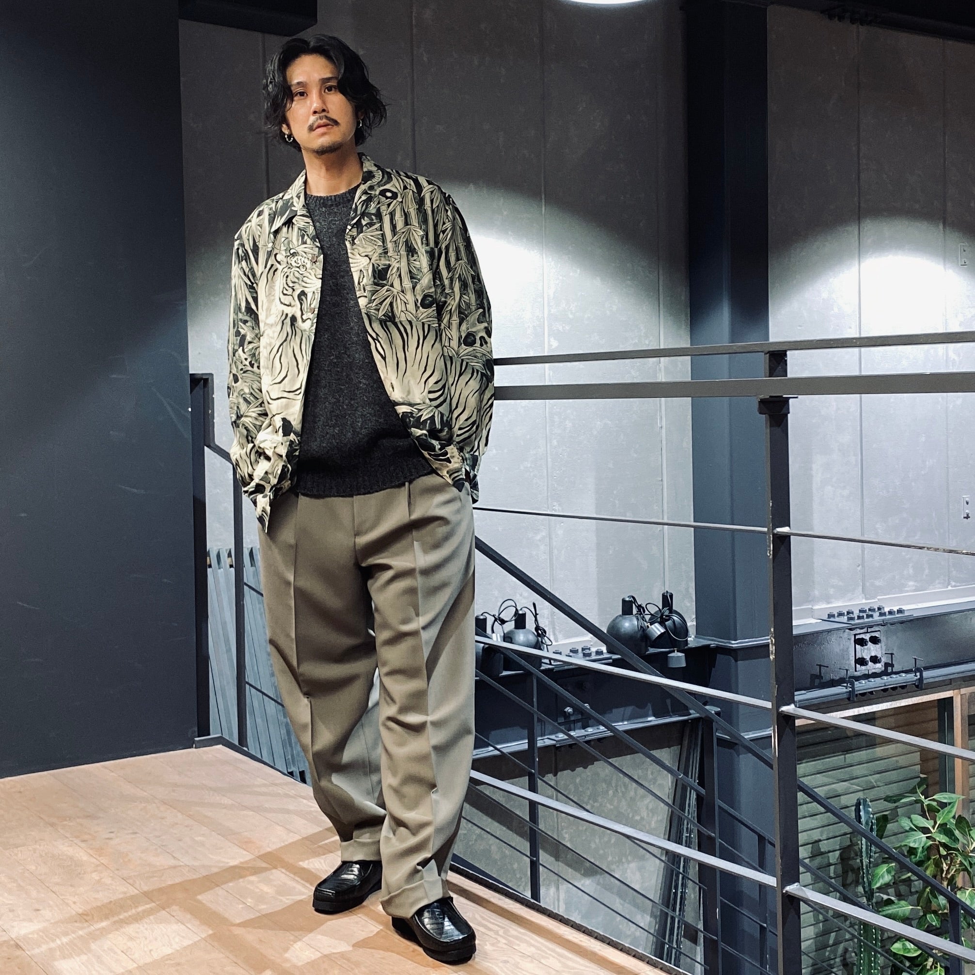 DOUBLE PLEATED TROUSERS #GRAY [23FW-WMP-TR06]