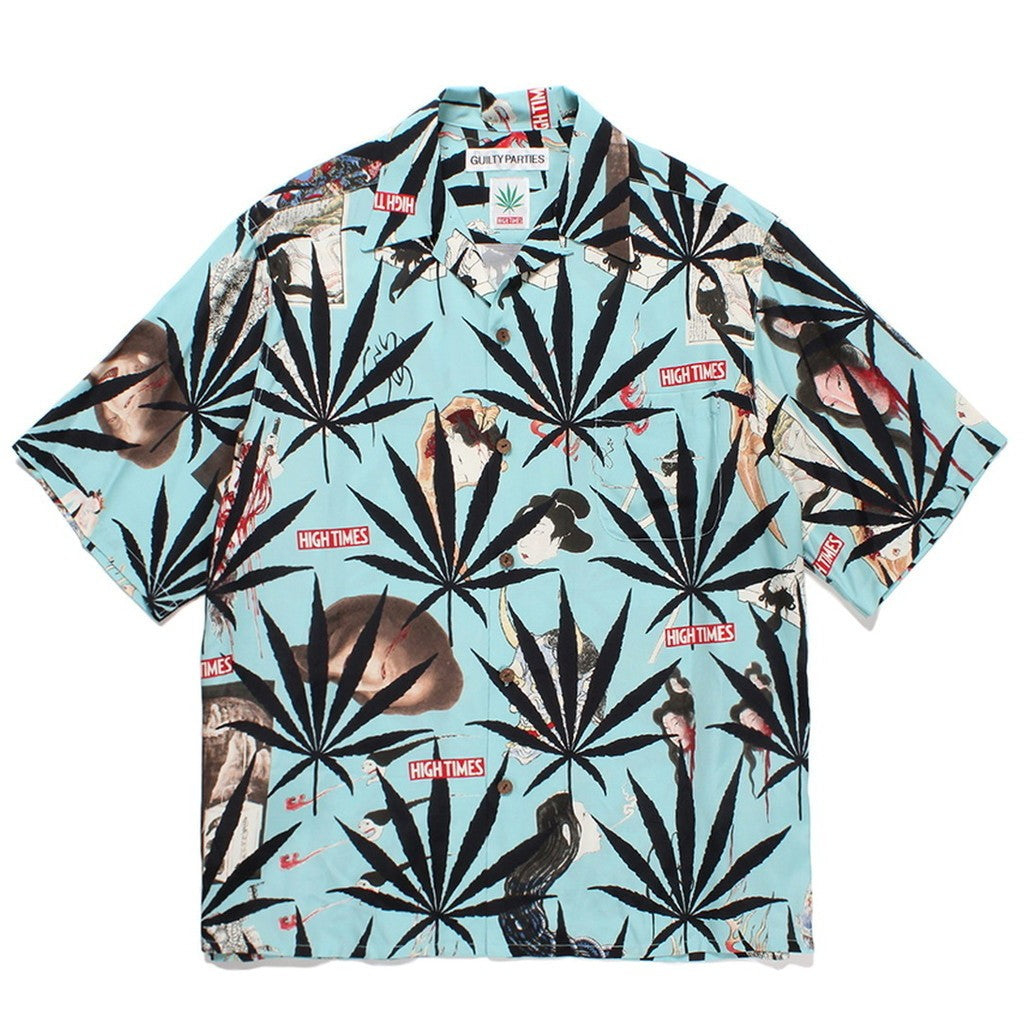 HIGHTIMES | S/S HAWAIIAN SHIRT -TYPE 2- #MINTBLUE [HIGHTIMES-WM-HI06]