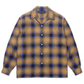 OMBRE CHECK OPEN COLLAR SHIRT L/S ( TYPE-2 ) #L-BROWN [25FW-WMS-OC06]