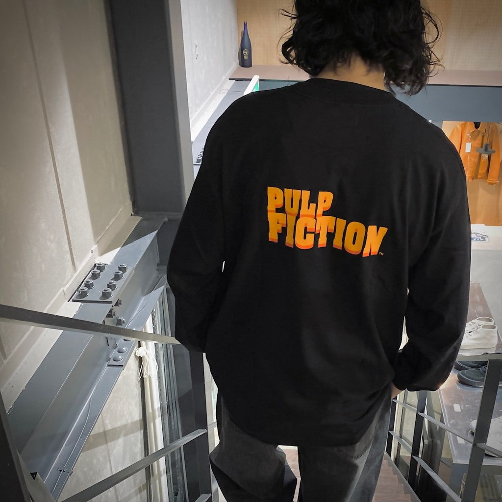 PULP FICTION | CREW NECK LONG SLEEVE T-SHIRT ( TYPE-3 ) #BLACK [PF-WM-LT03]