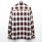 OMBRE CHECK OPEN COLLAR SHIRT L/S ( TYPE-1 ) #BROWN [26SS-WMS-OC11]