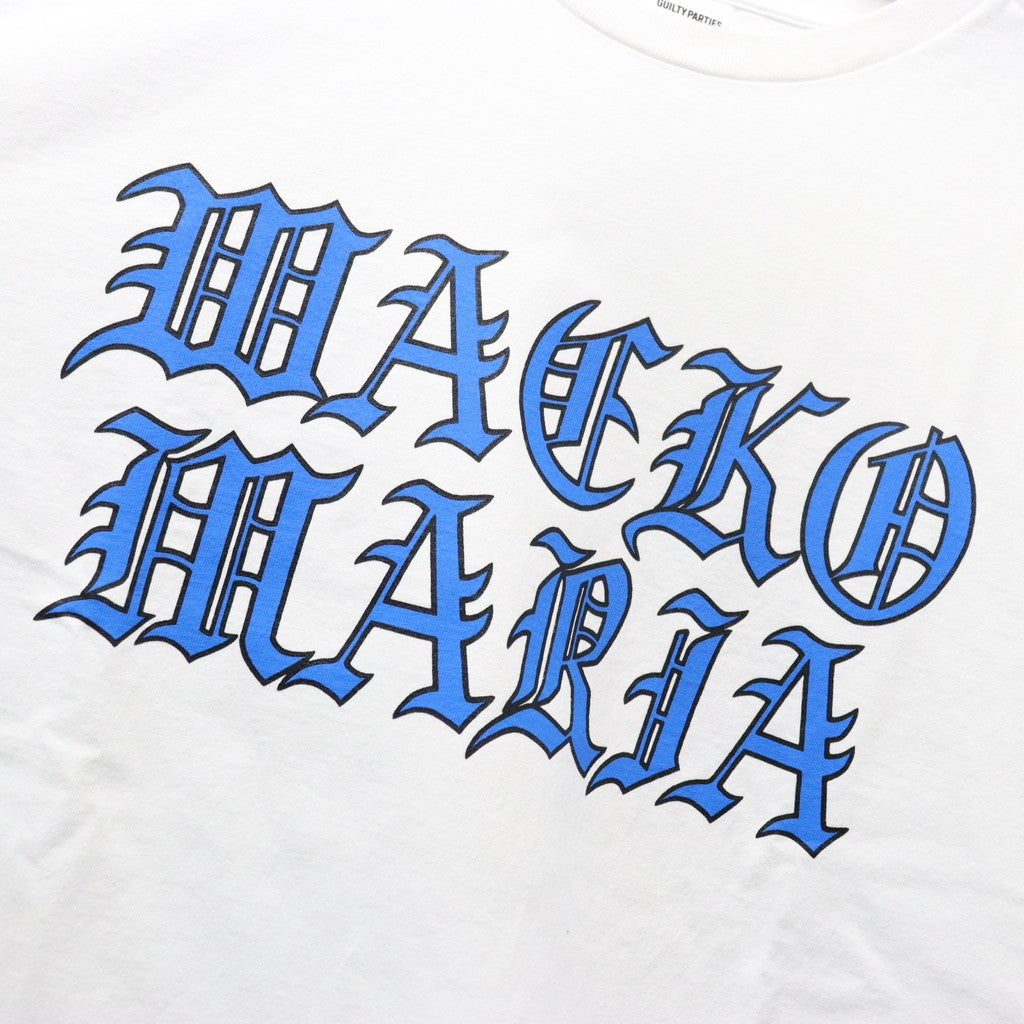 WASHED HEAVY WEIGHT CREW NECK T-SHIRT ( TYPE-12 ) #WHITE-BLUE [26SS-WMT-WT13]