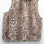 WILD THINGS | LEOPARD FUR HAPPY VEST ( TYPE-2 ) #L-PINK [26FW-WMO-WT06]