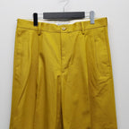 DOUBLE PLEATED CHINO TROUSERS ( TYPE-1 ) #YELLOW [25FW-WMP-PT01]
