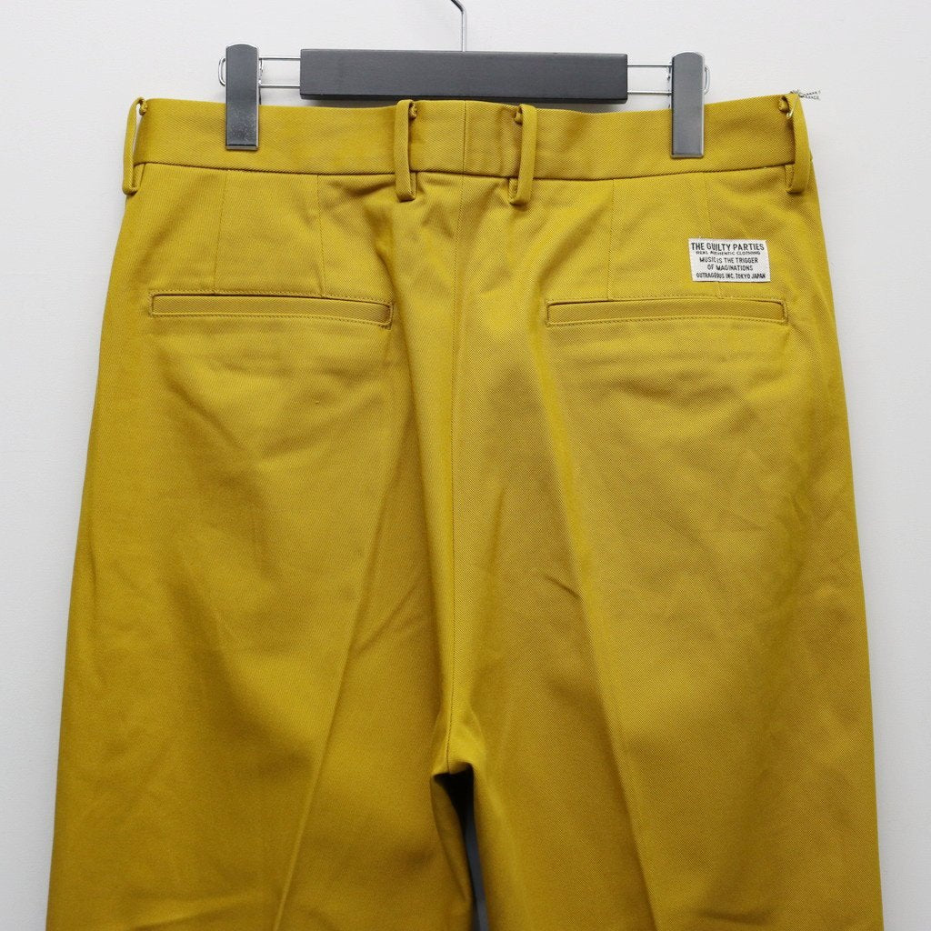 DOUBLE PLEATED CHINO TROUSERS ( TYPE-1 ) #YELLOW [25FW-WMP-PT01]