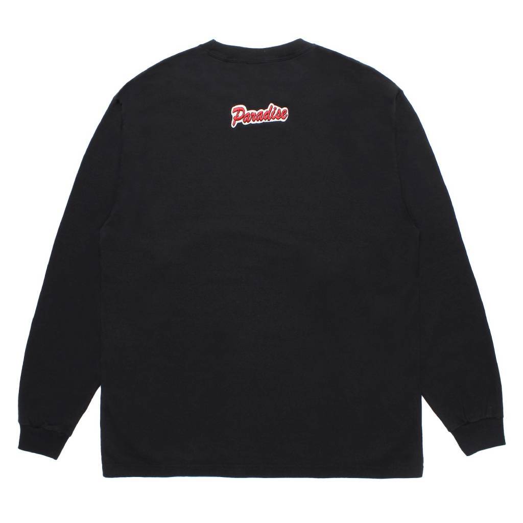 水洗重磅圓領長袖T卹（1型）#黑色 [25FW-WMT-LT03]