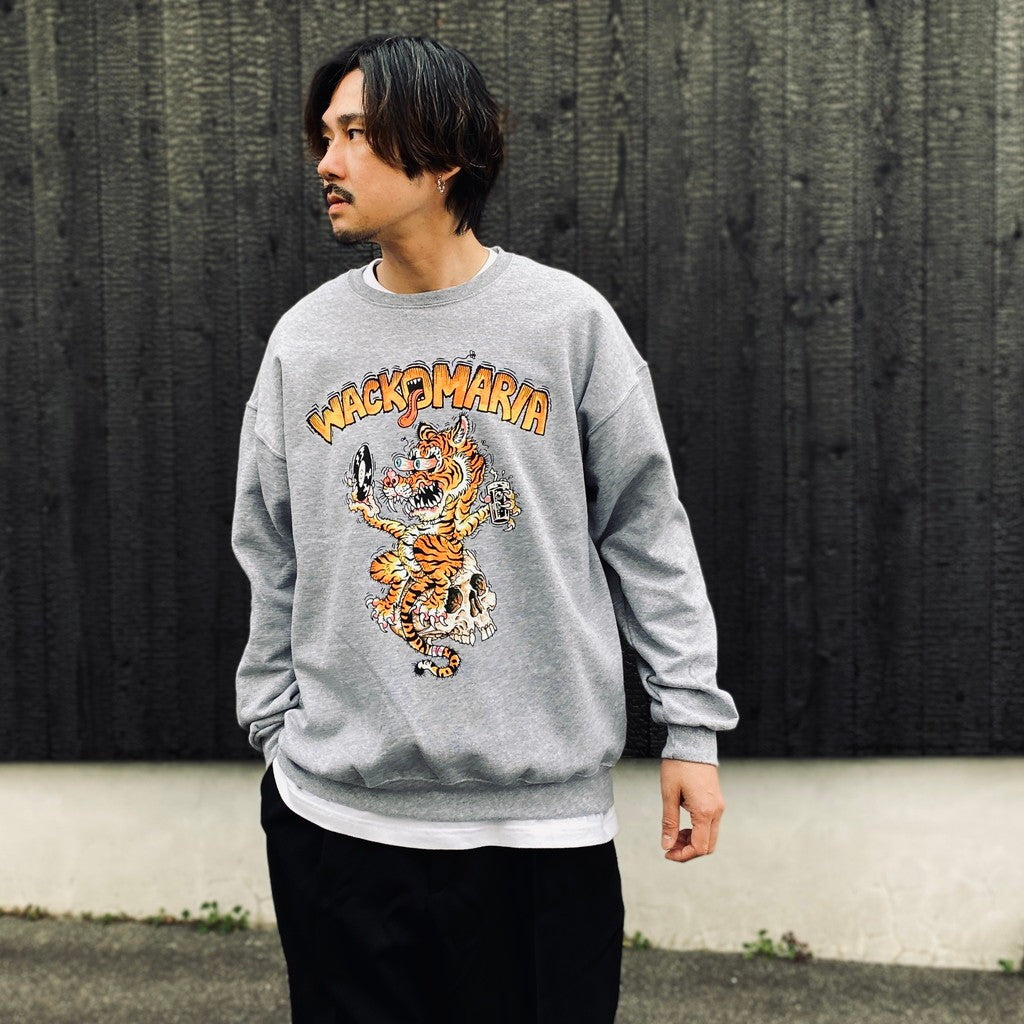TIM LEHI | CREW NECK SWEAT SHIRT #GRAY [26SS-WMC-SS09]