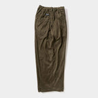 SUEDE BAGGY PANTS #Olive [FW25-B12]