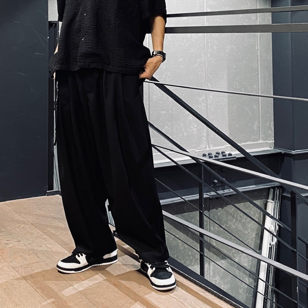 BAGGY SLACKS #BLACK [SS24-B10]