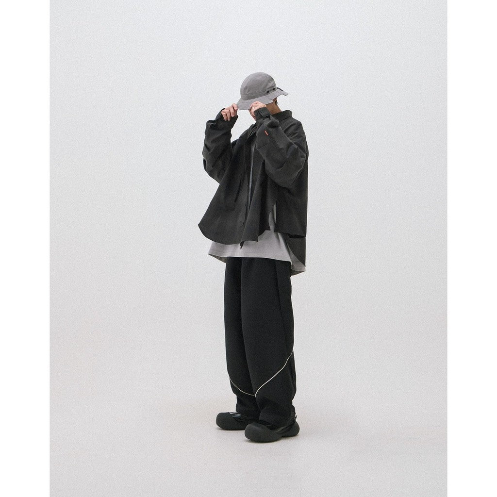 "GSR-01" 2-Layer Oversized Shirt (Light) #MIDNIGHT [GOOPI-24AW-SEP-01]