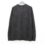 CHENILLE COTTON CREWNECK LENS SWEATER #BLACK 999 [21CMKN196A-005558G-26FWP]