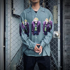 黑闇騎士三部曲 | 長袖夏威夷襯衫（1 型）#灰色 [TDKT-WM-HI06]