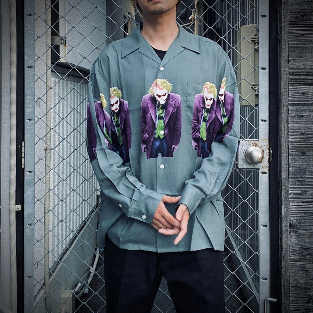 黑闇騎士三部曲 | 長袖夏威夷襯衫（1 型）#灰色 [TDKT-WM-HI06]