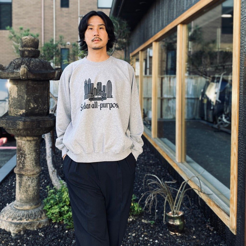 Skyscrapers Sweatshirts #Top Grey [SD26F-CT05]