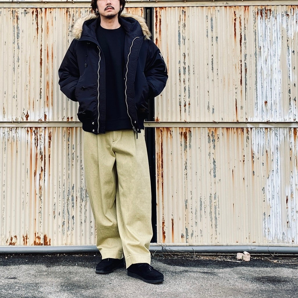 2TUCK WIDE PANTS（DENIM） #PISTACHIO [AY-1026B]