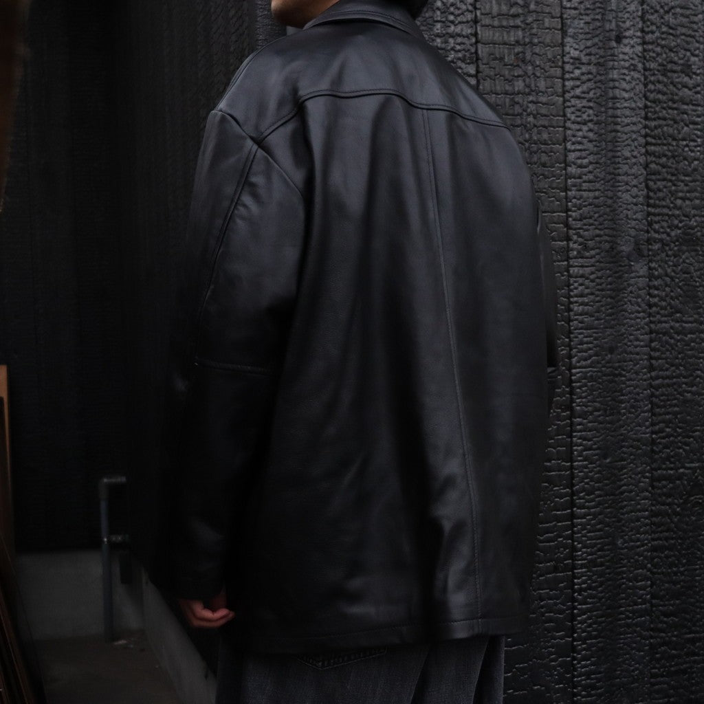 LEATHER BPP JACKET #BLACK [tc22f022]