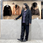 SINGLE BREASTED JACKET ( TYPE-8 ) &amp; TROUSERS #BLACK/GRAY STRIPE [24FW-WMO-SU08 / 24FW-WMP-TR23]