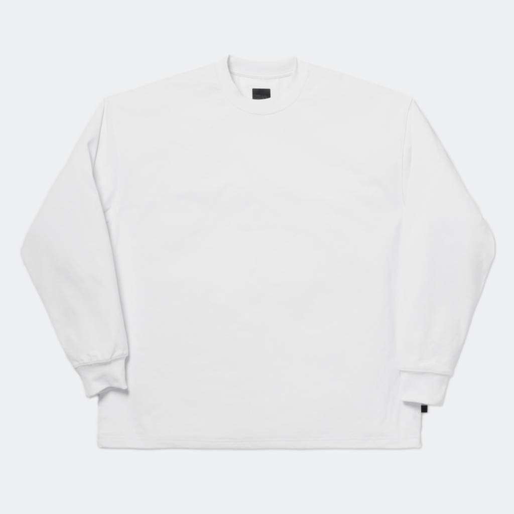 TECH DRAWSTRING L/S TEE #WHITE [BE-34026]