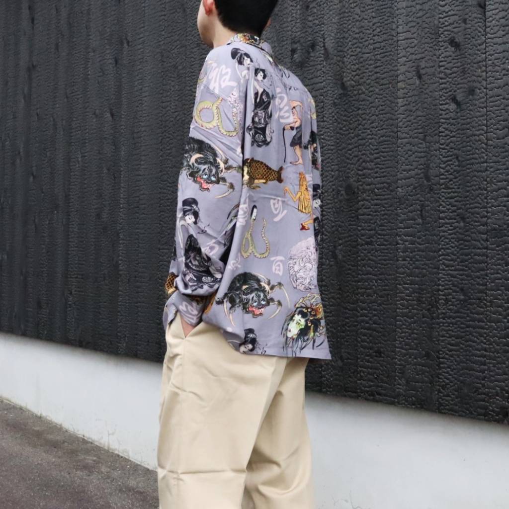 百鬼夜行 shirt L/S #Gray [BV-SH2600230]