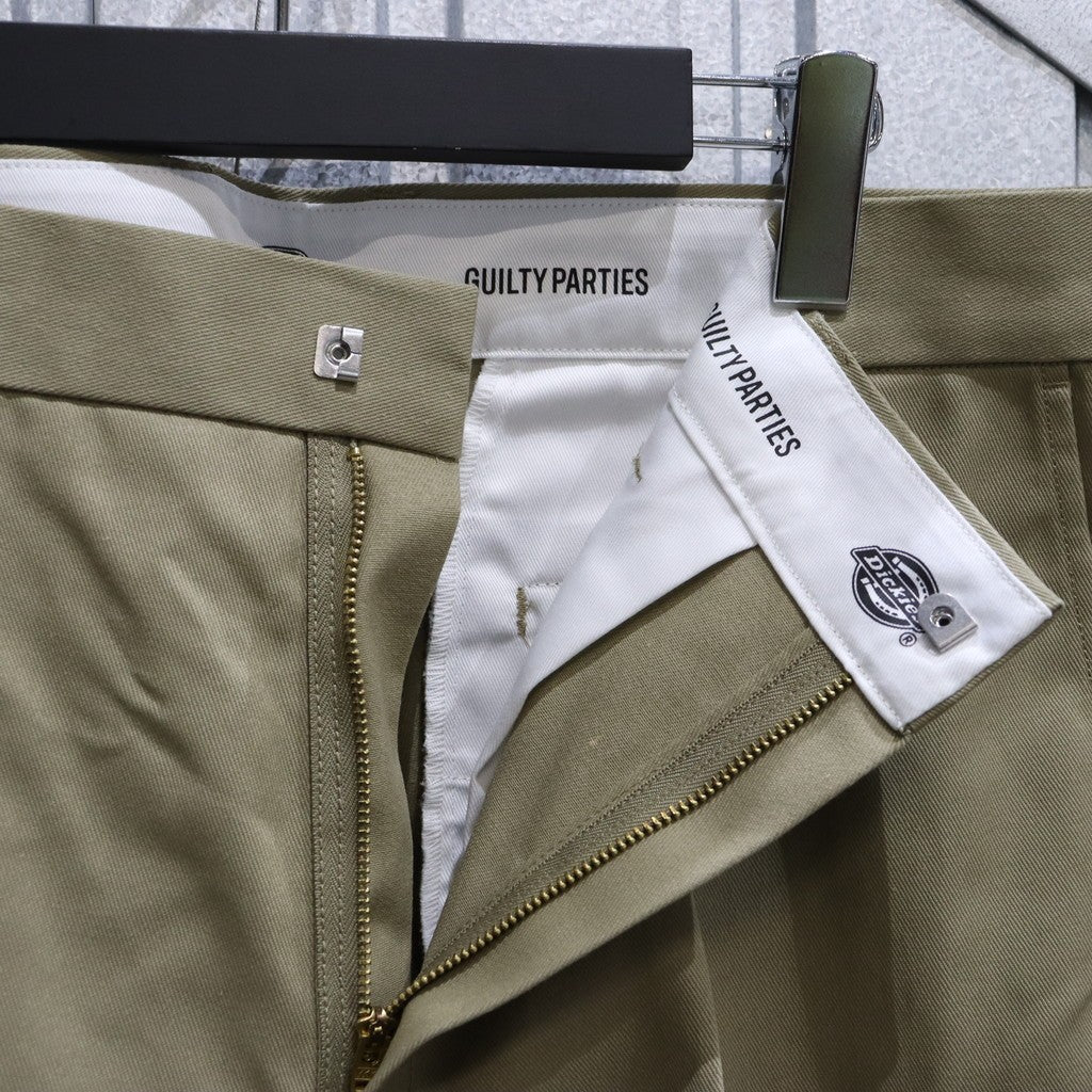DICKIES | 百褶長褲#米色 [24SS-WMP-DC01]