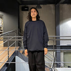 TECH CREW NECK TEE L/S #NAVY [BE-31024W]