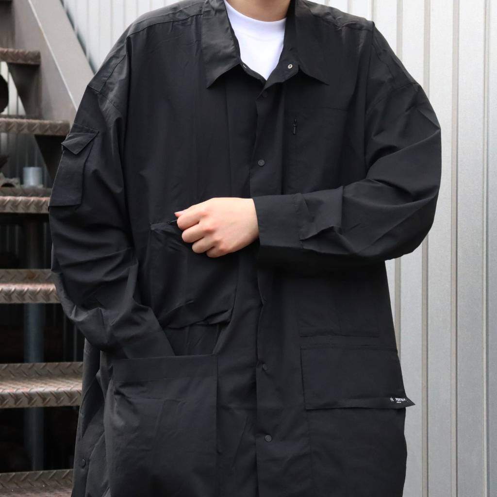 PERTEX UTILITY LONGLINE SHIRT #BLACK [FPA02261U0004]