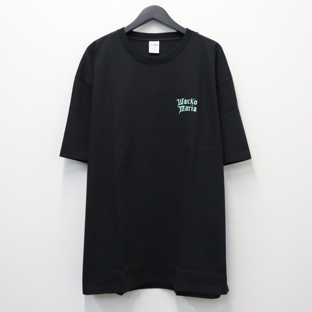 WASHED HEAVY WEIGHT CREW NECK T-SHIRT ( TYPE-2 ) #BLACK/GREEN [26FWE-WMT-WT02]