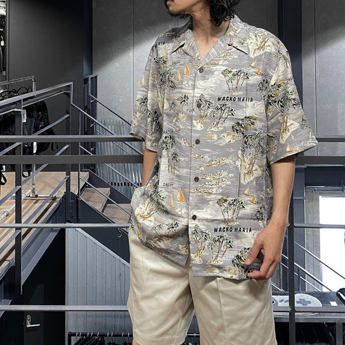 HAWAIIAN SHIRT S/S -TYPE 1- #GRAY [24SS-WMS-HI01] - cocorozashi 