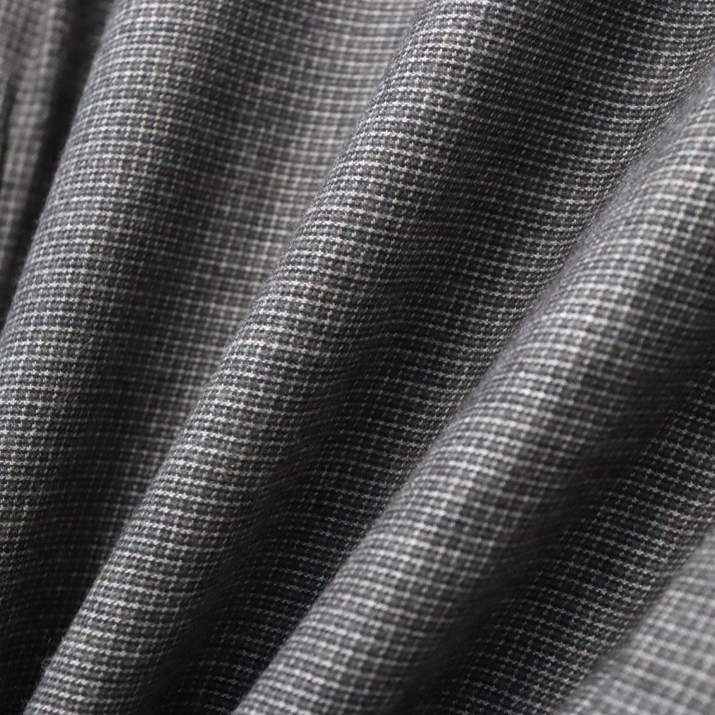 Micro Plaid Open Collar Shirt #Grey [SD26F-SH02]