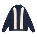 HALF BUTTON UP KNIT #NAVY [CES30KN05]