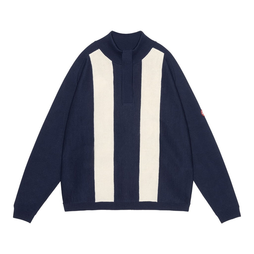 HALF BUTTON UP KNIT #NAVY [CES30KN05]