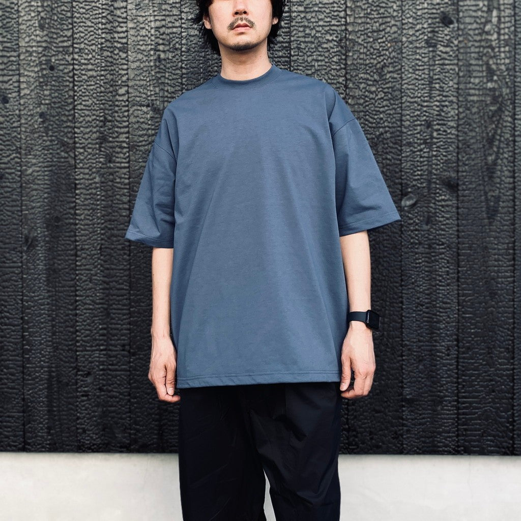TECH DRAWSTRING S/S TEE #SMOKE BLUE [BE-35026]