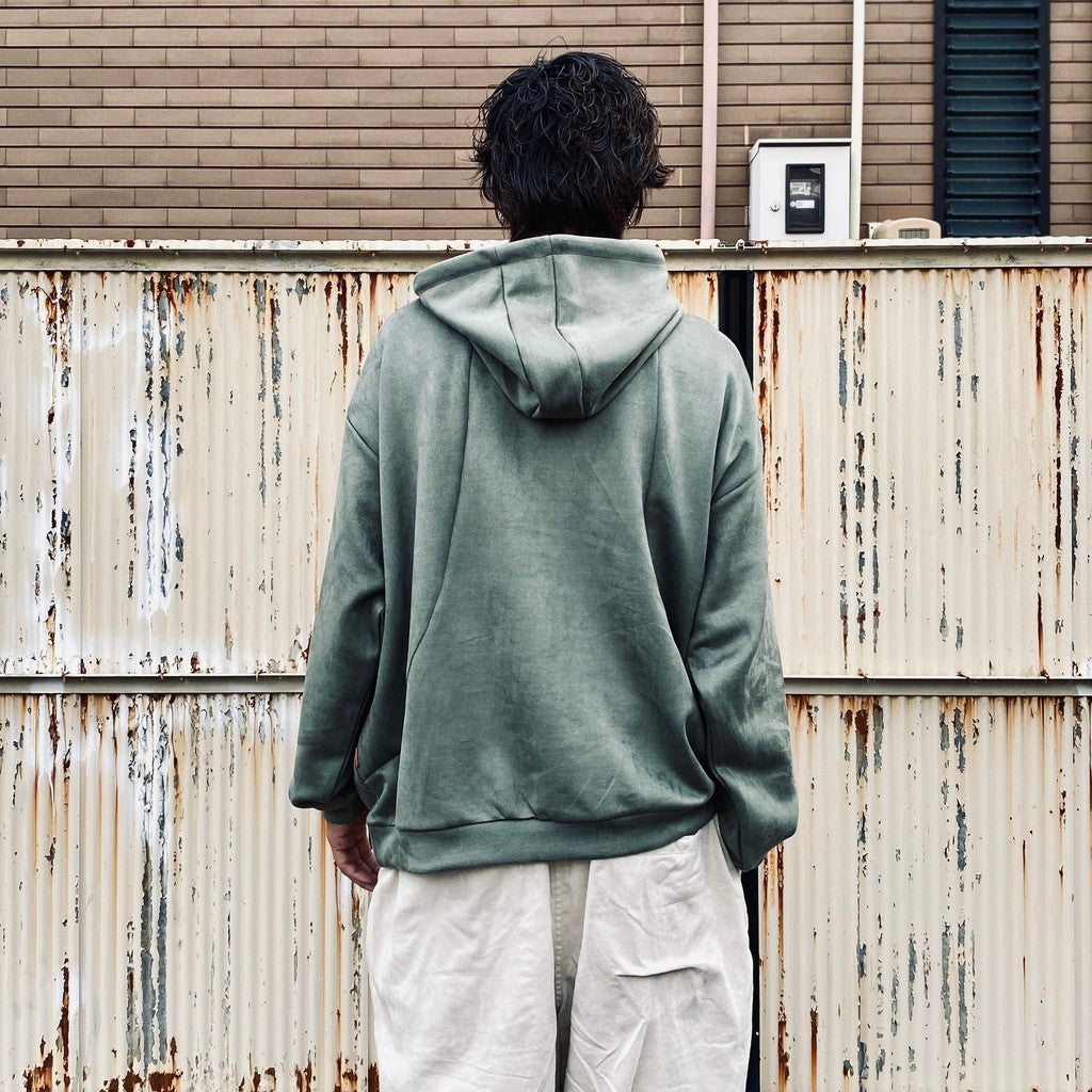 SUEDE HOODIE #Sage [FW25-SW06]