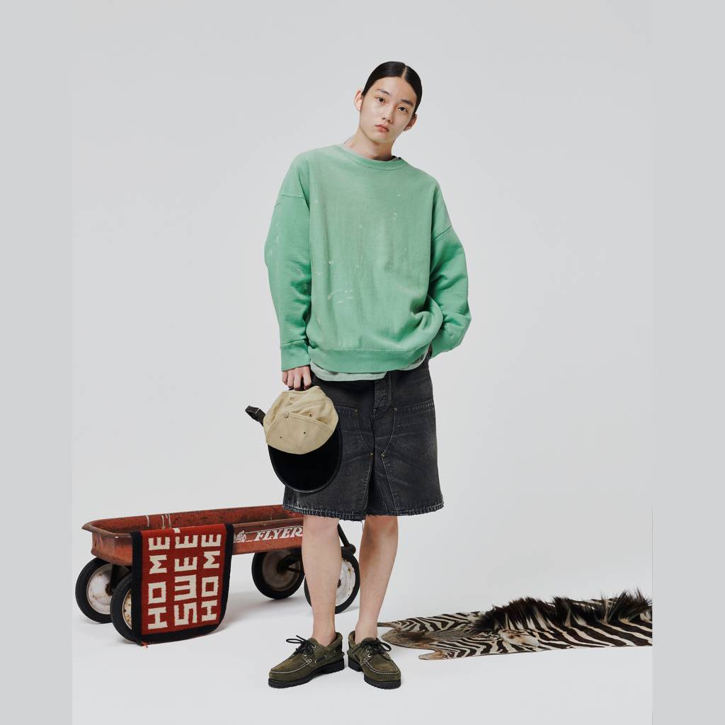 DOUBLE KNEE DUCK SHORTS AGED #BLACK [BW261-DKDS]