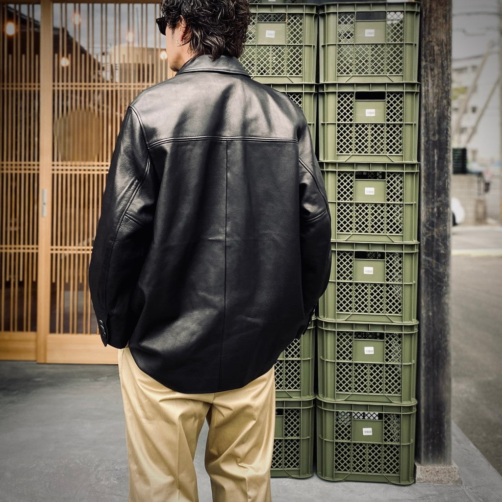 皮革外套（TYPE-2）#黑色 [25FW-WMO-CO04]
