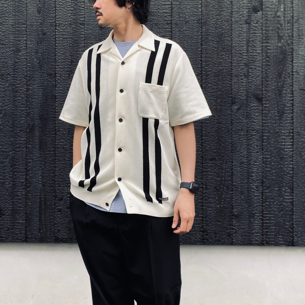 KNIT SHIRT ( TYPE-1 ) #WHITE [26SS-WMK-KN01] - cocorozashi 三重県